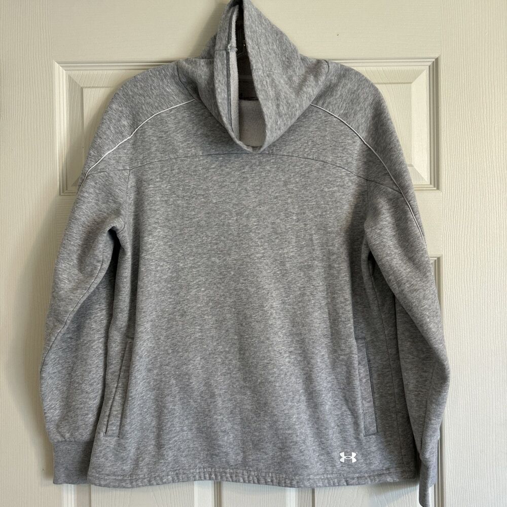 Under Armour Women's Size Small Pullover Long Sleeve Cowl Neck Sweatshirt Gray
